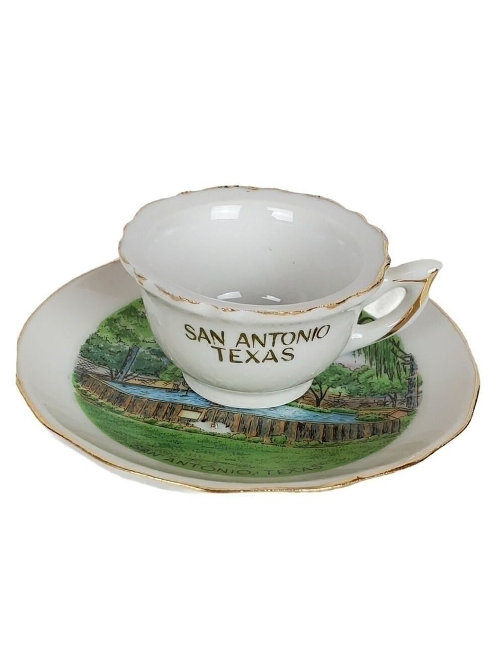Vintage San Antonio ZOO Souvenir cup and saucer